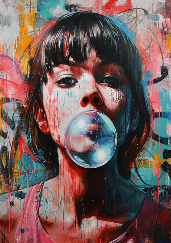 Girl forever blowing bubbles