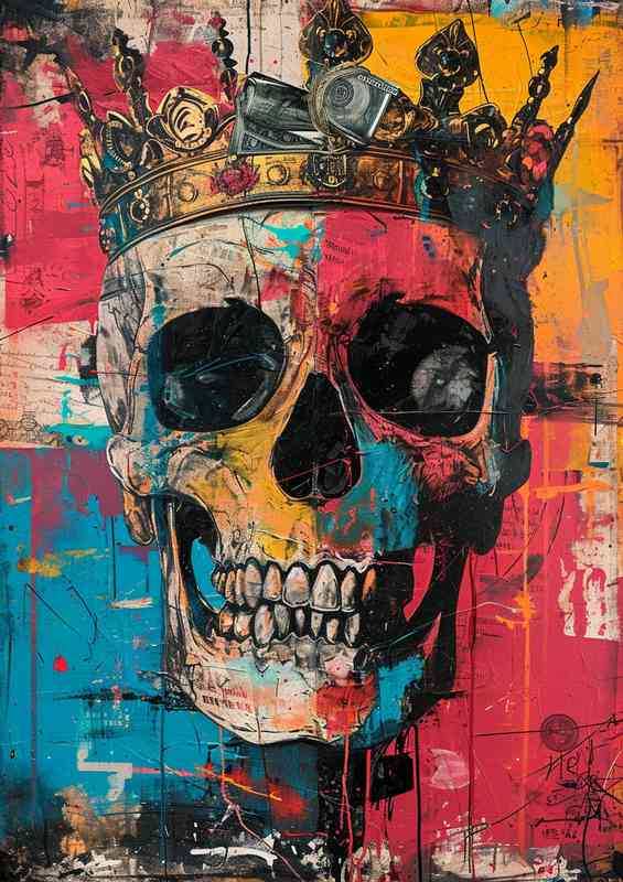If the crown fits skull graffiti art