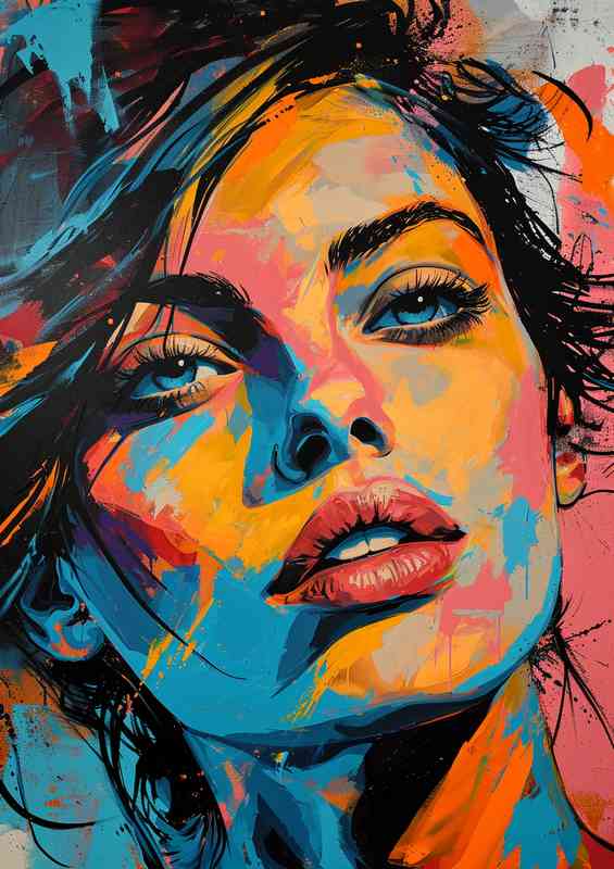 Lady good vibes graphic and pop art