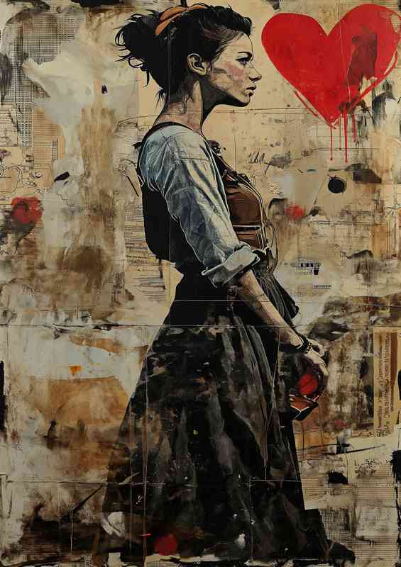 Lady of love street art