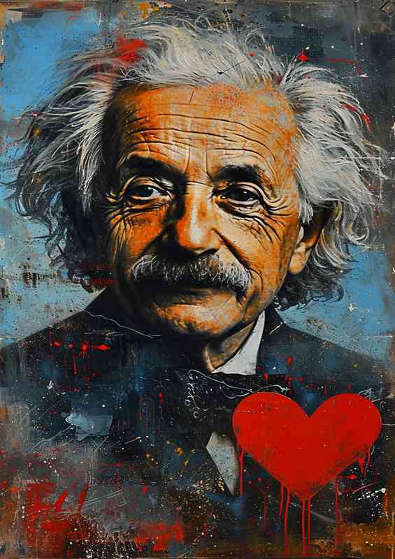 Live the answer albert einstein painting