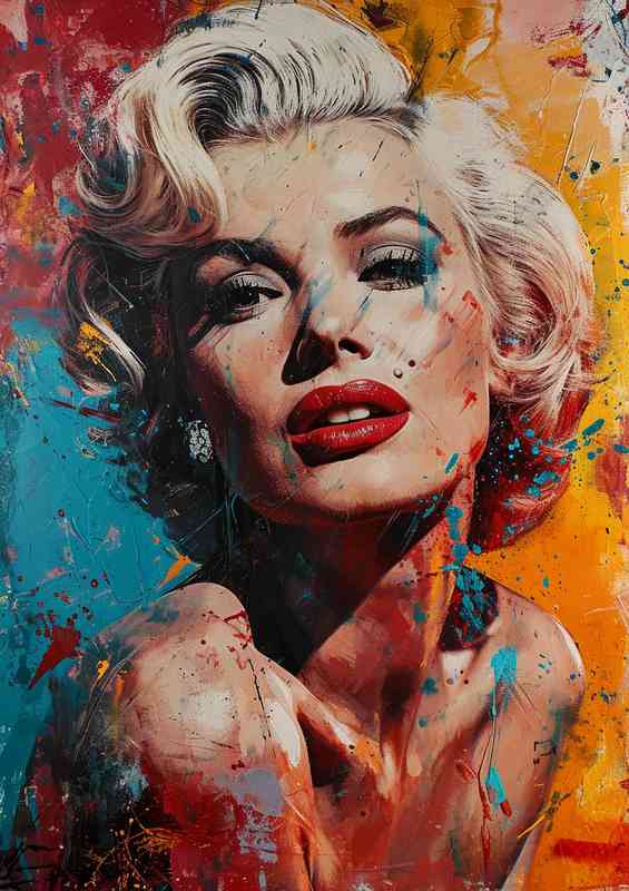 Marilyn monroe and comic book style art