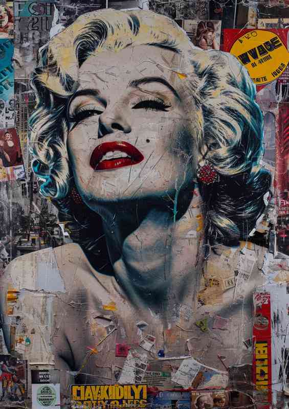 Marilyn monroe pictures in graffiti style