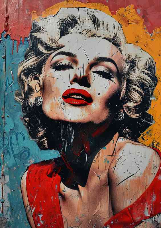 Marilyn monroe wall art graffiti
