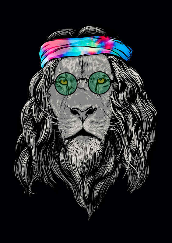 JL Lion Peace Love