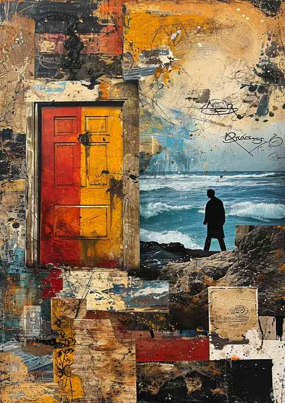 Mixed collage artwork style