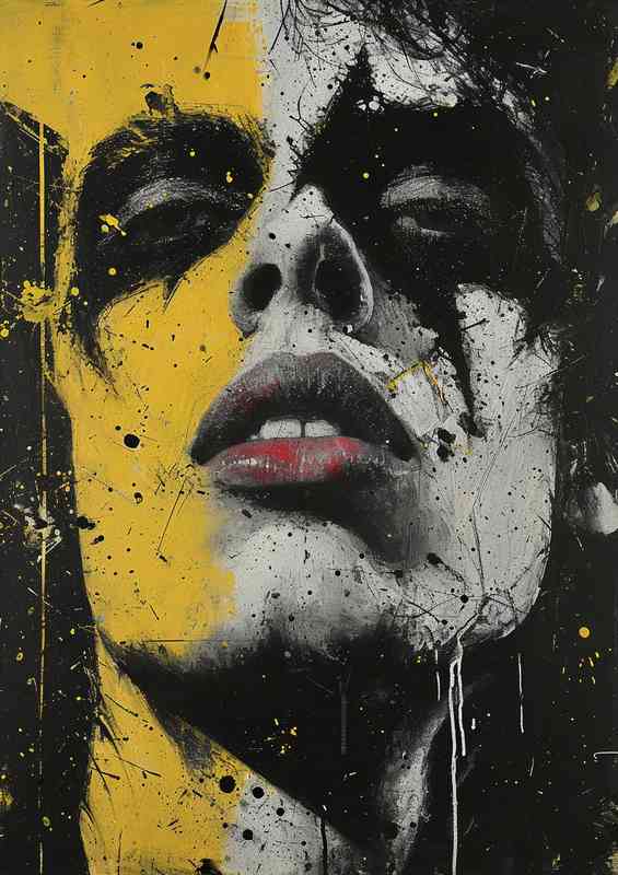 Painted wall pop art style