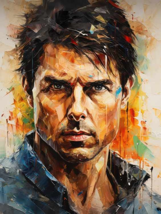 Painting style Tom Cruise