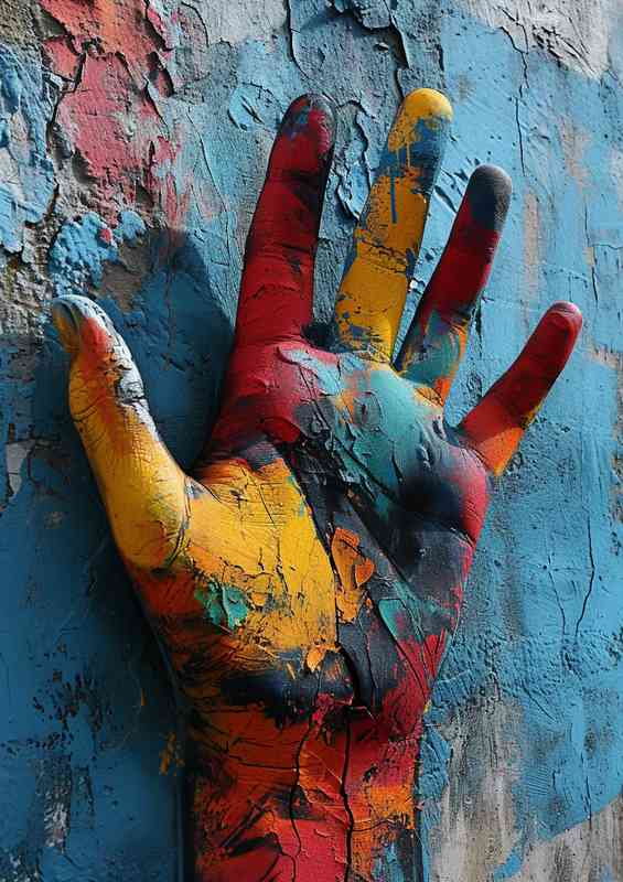 Single hand graffiti street art