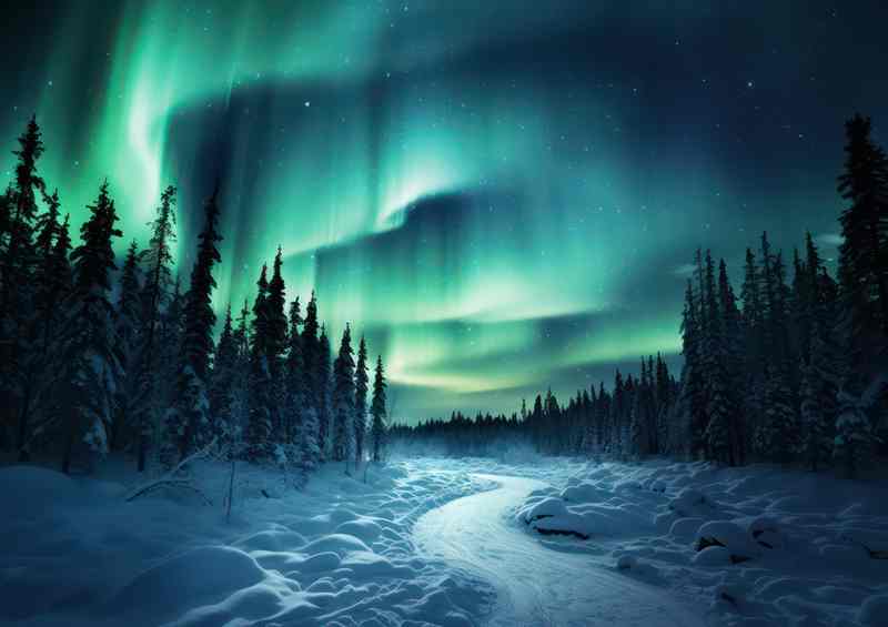 A Night Under the Trees Snow and Aurora Tales