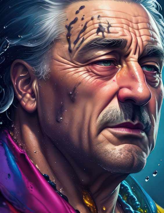 Robert De Niro splash art style