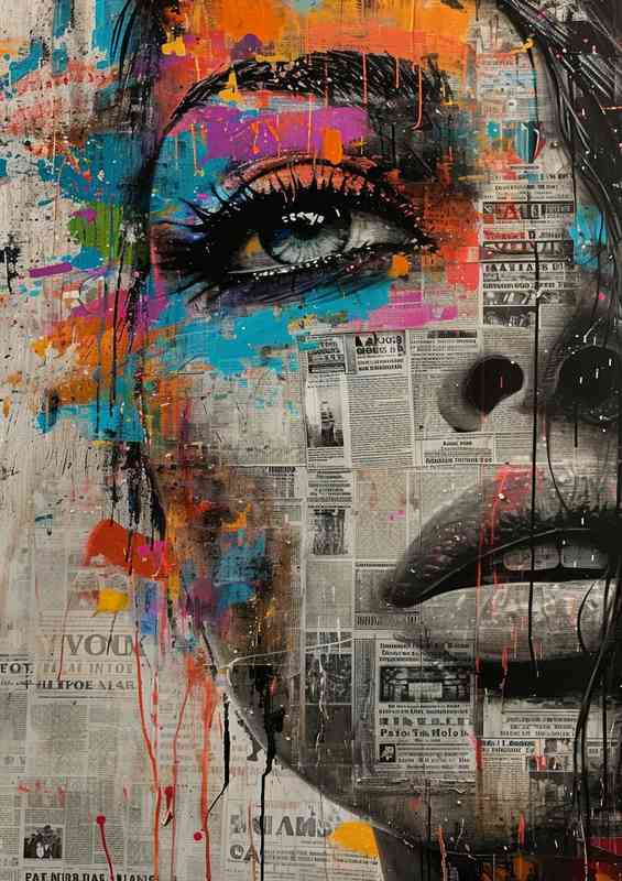 The painted lady newspaper art