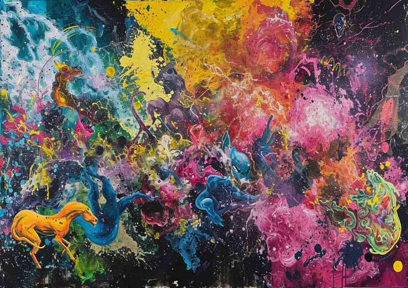 Abstract all about the matter colourful art