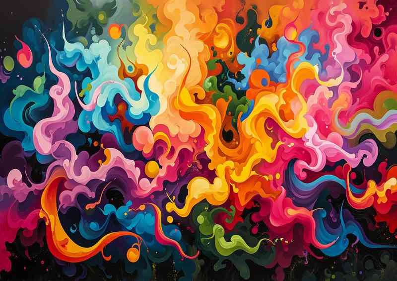 Abstract street lines graffiti style