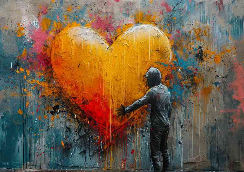 Banksy inspired sharing street love