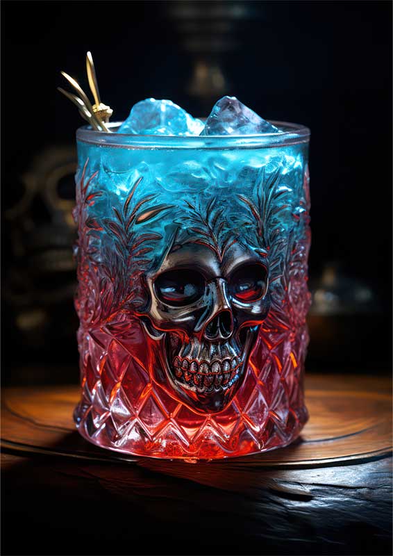 Citrus Zestini Skull Glass Cocktail