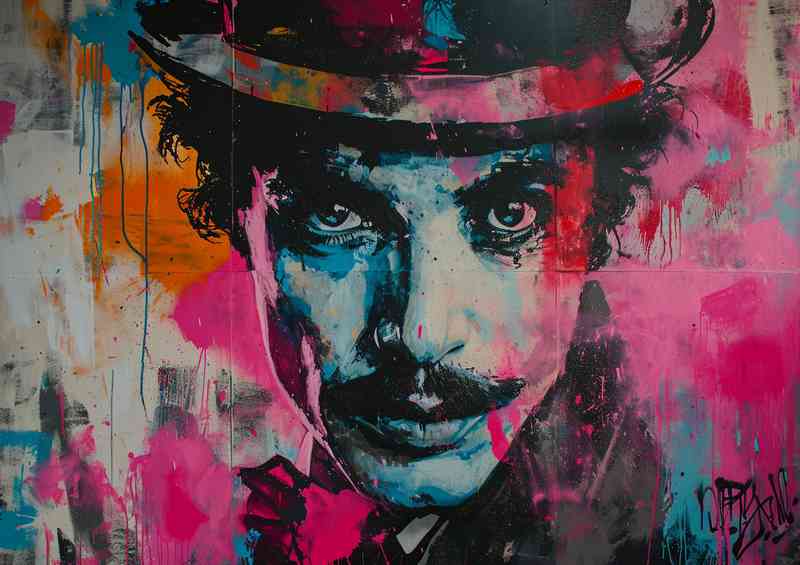 Charlie chaplin and spalsh art