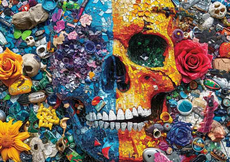Colorful and intricately decorated picture