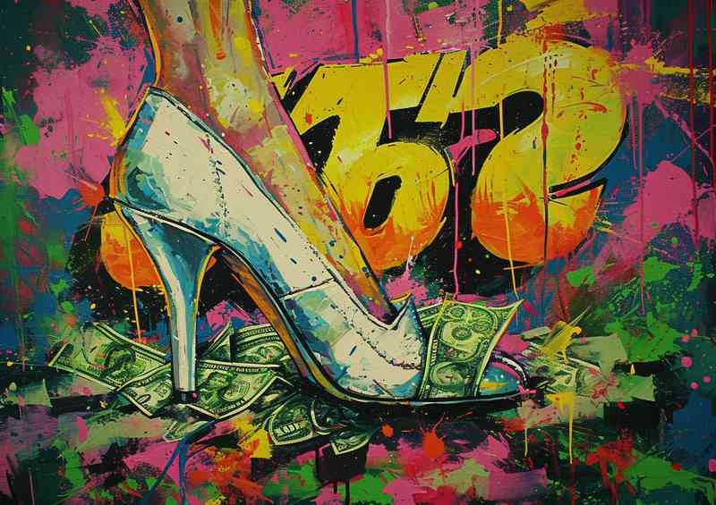 Dollar bills and fancy shoes