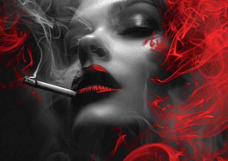 Lady with the red lips