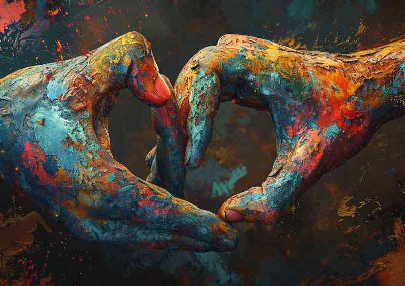 Love hands street graffiti art