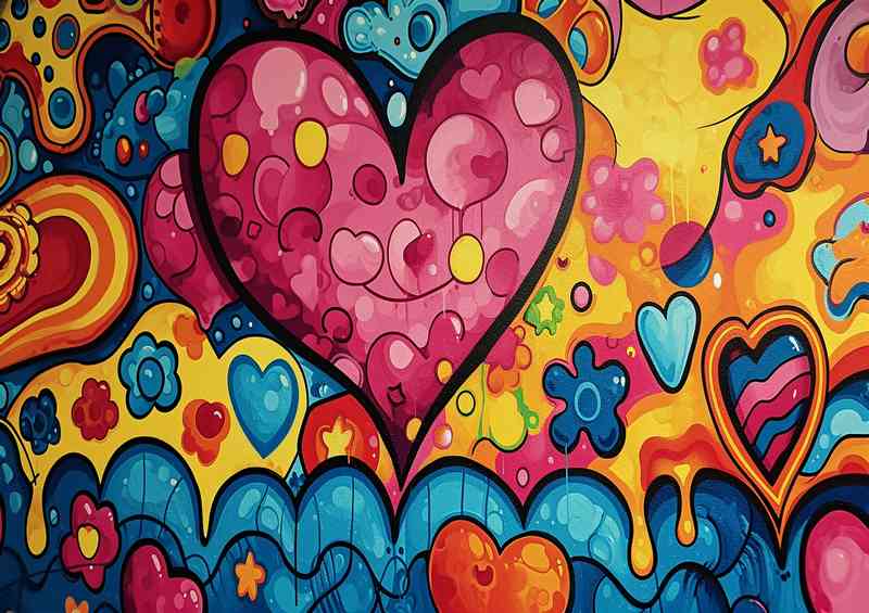 Love hearts is all we need graffitti