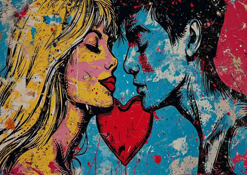 Love is all we need hearts wall graffiti