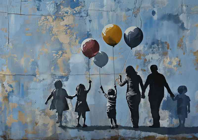 Modern family coming from the fair