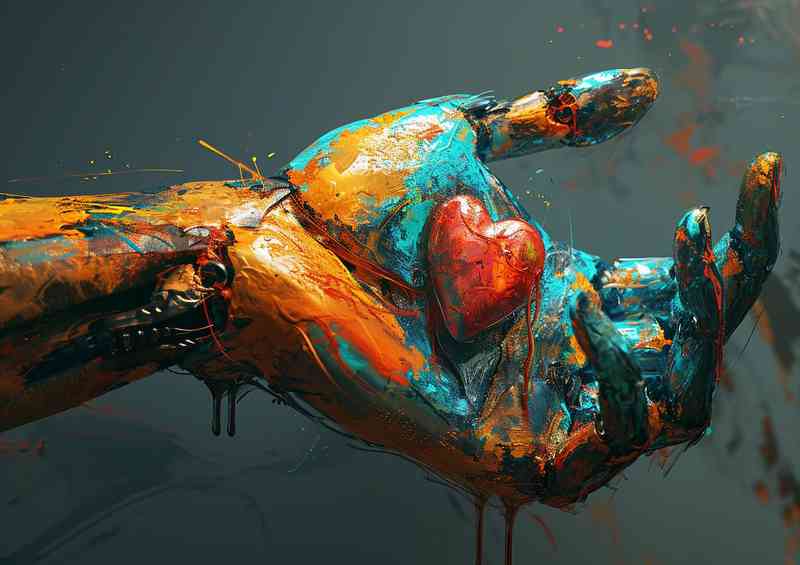 My heart in your hands painted style art