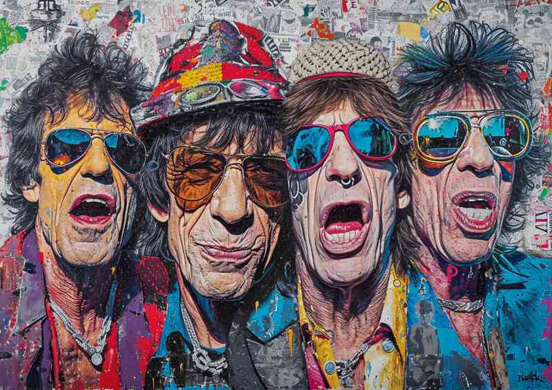 Rollin stones graffiti art style