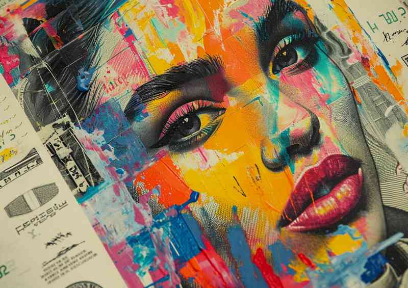 Street art girl mixed style
