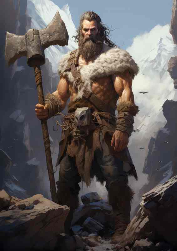 Volsunga Saga Norse Mythology | Long Axe Metal Poster