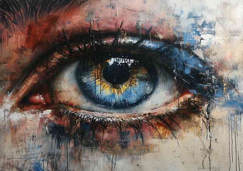The painted eye graffiti