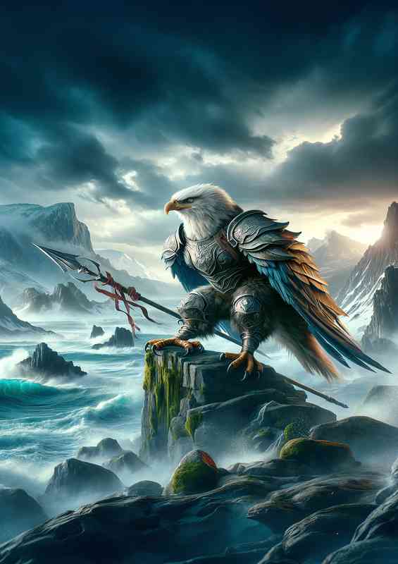 Fantastic composition Visualize a fierce eagle