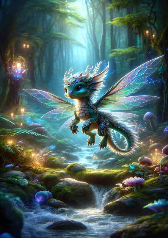 Mystical fairy dragon small in size