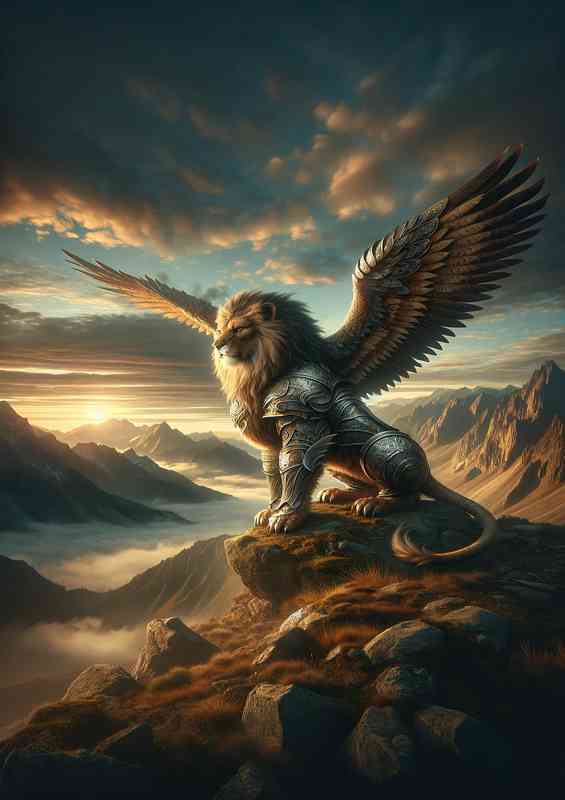 Noble griffin with the body of a lion