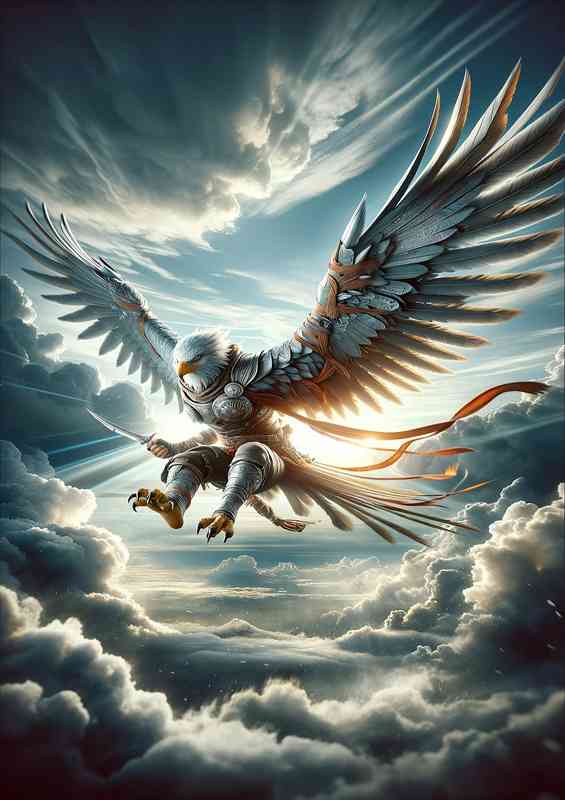 Warrior animal dynamic action a majestic eagle