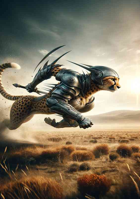 Warrior animal fierce cheetah