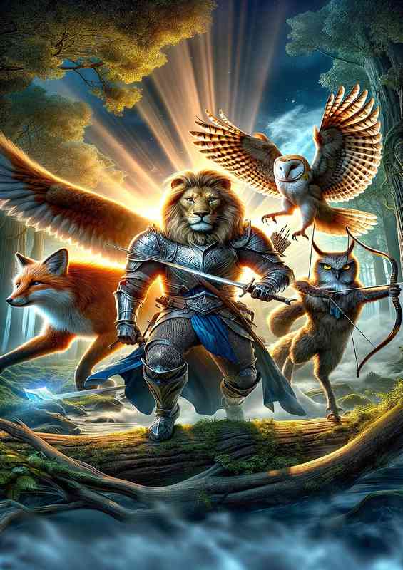 Warrior animals the team going to battle