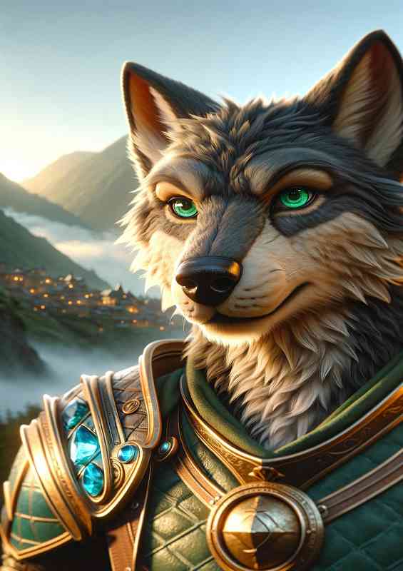 Wolf warrior highlighting the keen intelligence