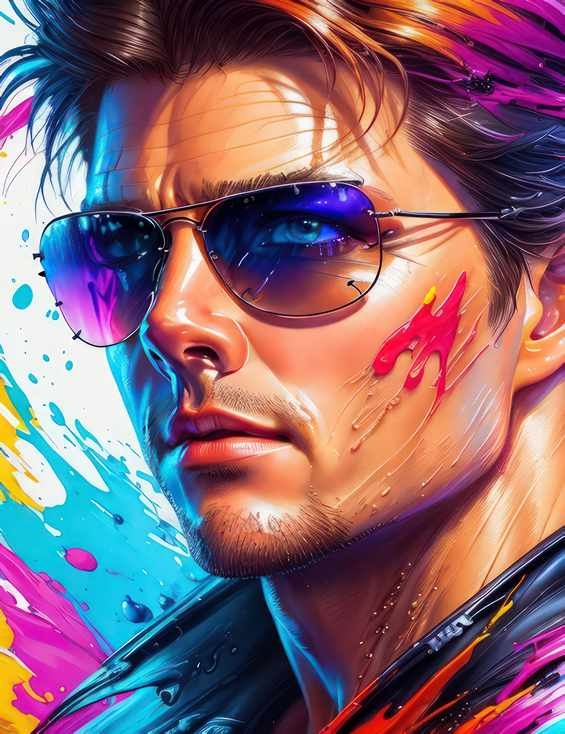 Tom Cruise as maverick