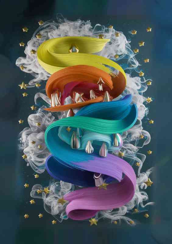 A visually striking and vibrant paint