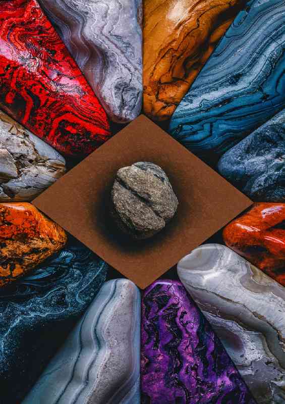 Arrangment of Beautiful coloured stones