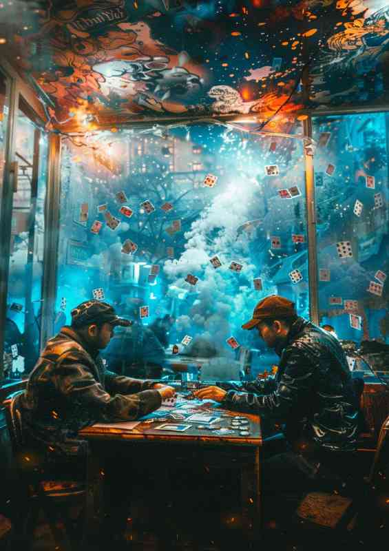 Men playing a game of cards