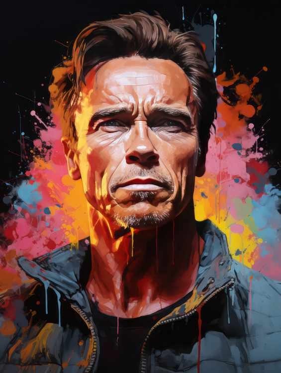 painting Style of Arnold Schwarzenegger