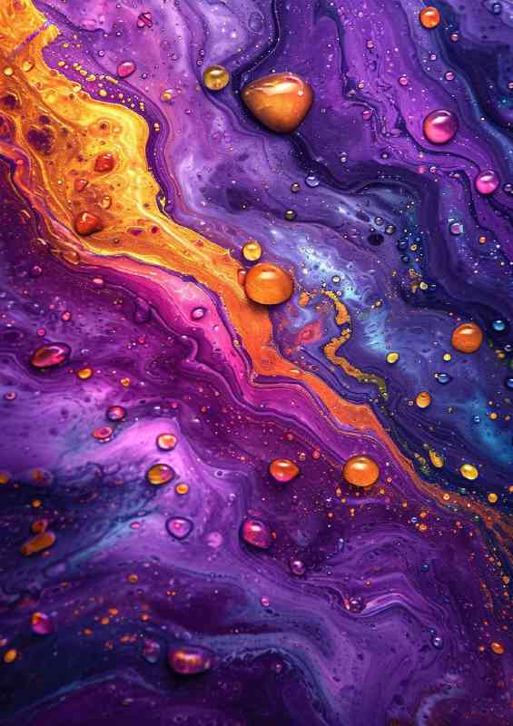 Water lines and drops on a colourful background