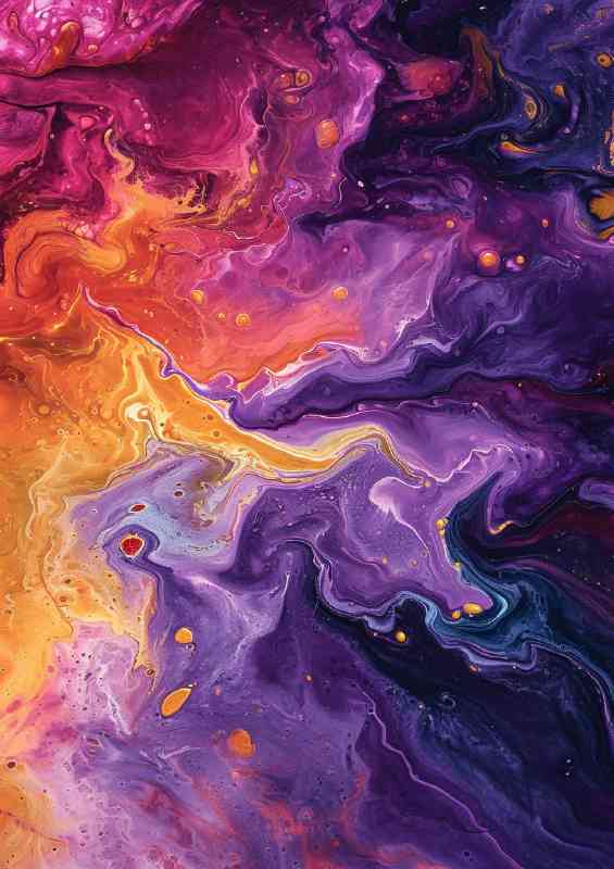 Watercolor painting in liquid form
