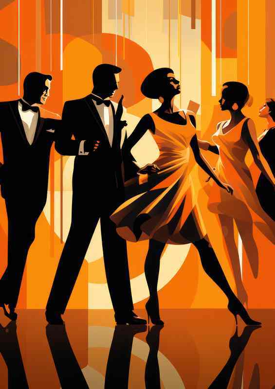 Retro Cocktail Party Metal Poster