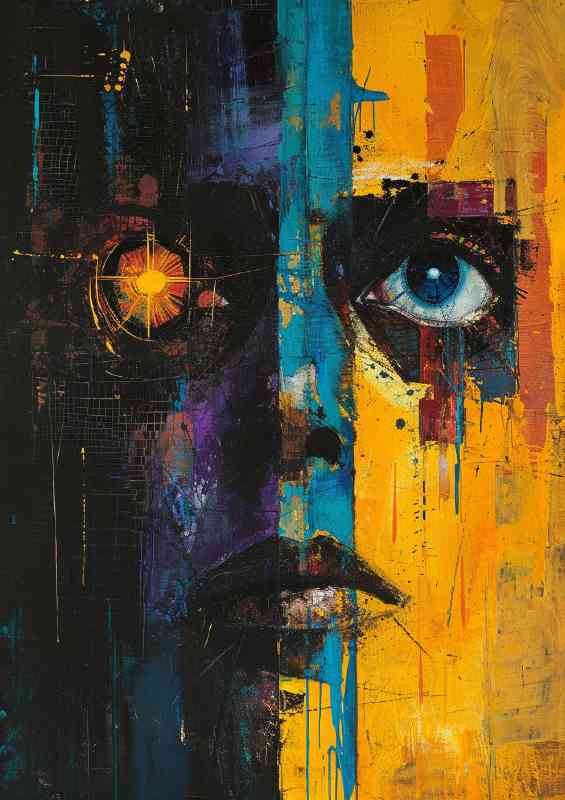 Painting of what seems to be a face
