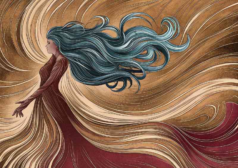 Designed artwork of a woman silho